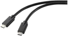 Renkforce USB polnilni kabel USB 2.0 USB-C® vtič\, USB-C® vtič 2.00 m črna TPE plašč RF-5251922