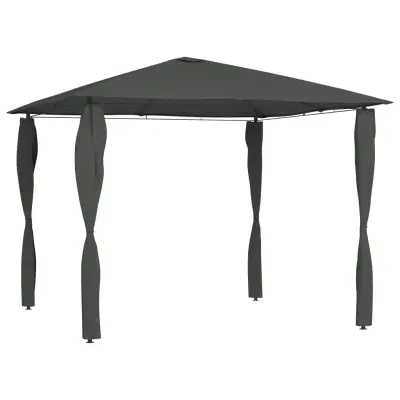 vidaXL Paviljon s pokritimi stebri 3x3x2,6 m antraciten 160 g/m²