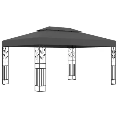 vidaXL Paviljon z dvojno streho 3x4 m antraciten