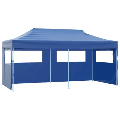 vidaXL Zložljiv pop-up vrtni šotor 3x6 m moder