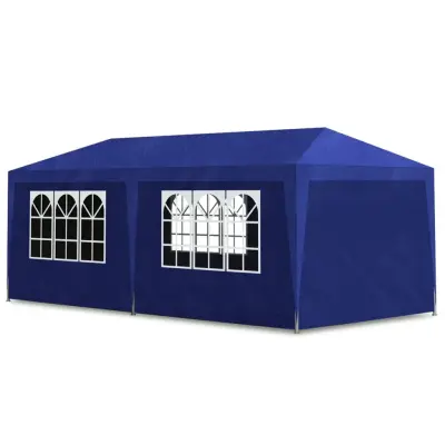 vidaXL Vrtni šotor 3x6 m moder