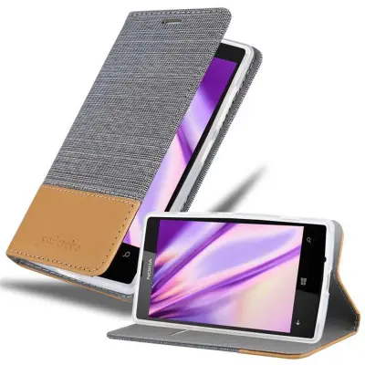 CADORABO Ohišje, združljiv z Nokia v svetlo sivo rjavi barvi - zaščitni pokrov z magnetnim zapiranjem, stoječo funkcijo in režo za kartico