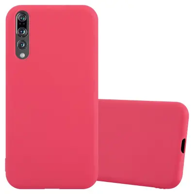Cadorabo Case, združljiv s Huawei v Candy Red - Zaščitni pokrov, narejen iz fleksibilnega silikona TPU