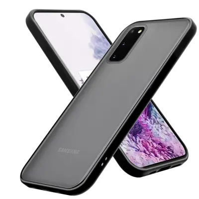 CADORABO Ohišje, združljiv s Samsungom v zamrznjenem črnem - hibridnem zaščitnem pokrovu s TPU silikonom v notranjosti in mat plastičnim hrbtom