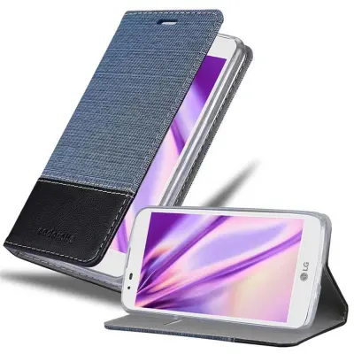CADORABO Ohišje, združljiv z LG v temno modri črni barvi - zaščitni pokrov z magnetnim zapiranjem, stoječo funkcijo in režo za kartico