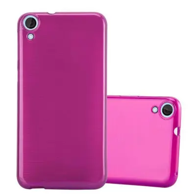 CADORABO Ohišje, združljiv s HTC v Pink - Zaščitni pokrov, narejen iz fleksibilnega silikona TPU v brušenem dizajnu