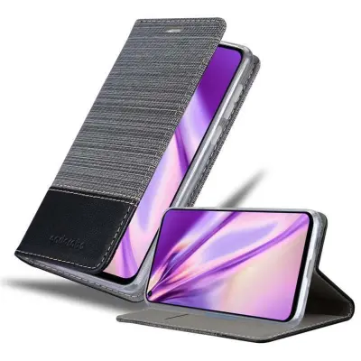 CADORABO Ohišje, združljiv s Huawei v sivi črni barvi - zaščitni pokrov z magnetnim zapiranjem, stoječo funkcijo in režo za kartico