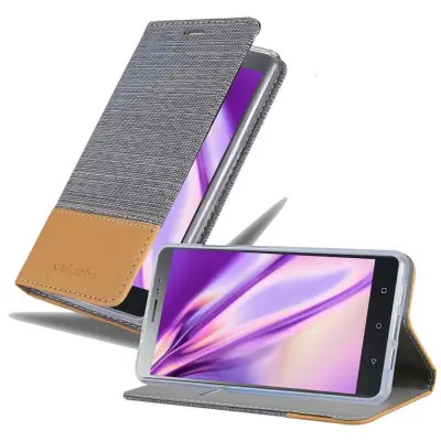 CADORABO Ohišje, združljiv z Lenovo v svetlo sivo rjavi barvi - zaščitni pokrov z magnetnim zapiranjem, stoječo funkcijo in režo za kartico