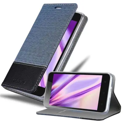 CADORABO Ohišje, združljiv z Lenovo v temno modri črni barvi - zaščitni pokrov z magnetnim zapiranjem, stoječo funkcijo in režo za kartico