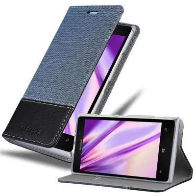 Cadorabo Case, združljiv z Nokia v temno modri črni barvi - zaščitni pokrov z magnetnim zapiranjem, stoječo funkcijo in režo za kartico