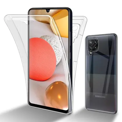 CADORABO Samsung v prozorni - 360 -° zaščitni pokrov celotnega telesa - zaščita pred sprednjim in hrbtom, vsestransko zaščito z zaščitnikom zaslona