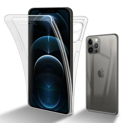 CADORABO Appleom v prozorni - 360 ° Zaščitni pokrov celotnega telesa - zaščita spredaj in hrbta, vsestranska zaščita z zaščitnim zaslonom