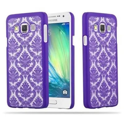 CADORABO primera, združljiv s Samsungom v vijolični - trdi zaščitni pokrov v Flower Paisley Henna Design proti praskam in udarcem