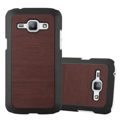 CADORABO Ohišje, združljiv s Samsungom v Woody Coffee - Trdo zaščitni pokrov v lesu videz pred praskami in udarci