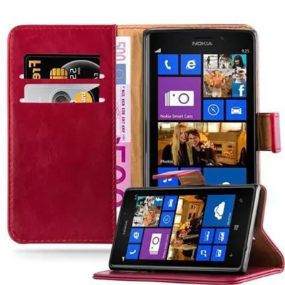 Cadorabo Case, združljiv z Nokia v vino rdeči - zaščitni pokrov z magnetnim zapiranjem, stoječo funkcijo in režo za kartico