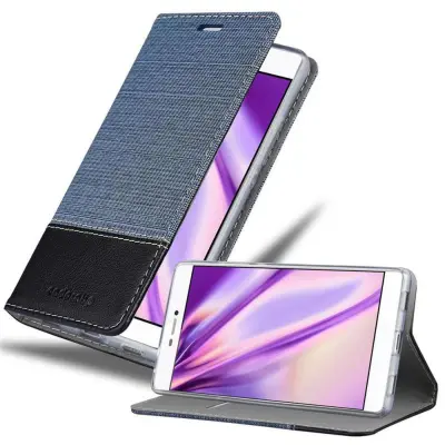 CADORABO Ohišje, združljiv s Huawei v temno modri črni barvi - zaščitni pokrov z magnetnim zapiranjem, stoječo funkcijo in režo za kartico