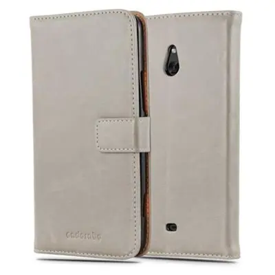 CADORABO primera, združljiv z Nokia v Capuccino Brown - zaščitni pokrov z magnetnim zapiranjem, stoječo funkcijo in režo za kartico