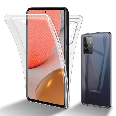 CADORABO Samsung v prozorni - 360 -° zaščitni pokrov celotnega telesa - zaščita pred sprednjim in hrbtom, vsestransko zaščito z zaščitnikom zaslona
