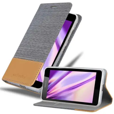 CADORABO Ohišje, združljiv z Nokia v svetlo sivo rjavi barvi - zaščitni pokrov z magnetnim zapiranjem, stoječo funkcijo in režo za kartico