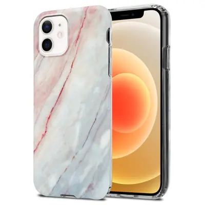 Cadorabo Case, združljiv z Apple v roza belem marmorju št. 21 - Zaščitni pokrov iz silikona TPU z vzorcem mozaika