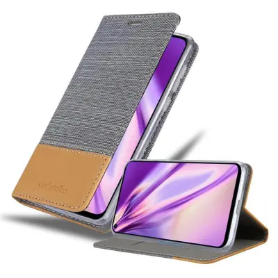 CADORABO Ohišje, združljiv s Huawei v svetlo sivo rjavi barvi - zaščitni pokrov z magnetnim zapiranjem, stoječo funkcijo in režo za kartico