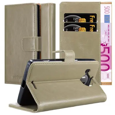 CADORABO primera, združljiv z Nokia v Capuccino Brown - zaščitni pokrov z magnetnim zapiranjem, stoječo funkcijo in režo za kartico
