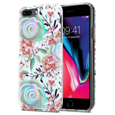 Cadorabo Case, združljiv z Apple z breskovimi cvetovi - zaščitni pokrov iz silikona TPU s cvetličnim vzorcem