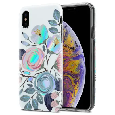 Cadorabo Case, združljiv z Apple s peonies Flowers - zaščitni pokrov iz silikona TPU s cvetličnim vzorcem