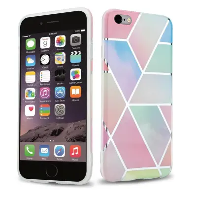 Cadorabo Case, združljiv z Apple v mavričnem marmorju št. 11 - Zaščitni pokrov iz silikona TPU z vzorcem mozaikom