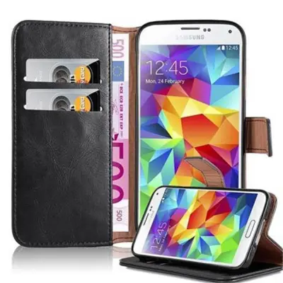 Cadorabo Case, združljiv s Samsungom v grafitni črni barvi - zaščitni pokrov z magnetnim zapiranjem, stoječo funkcijo in režo za kartico