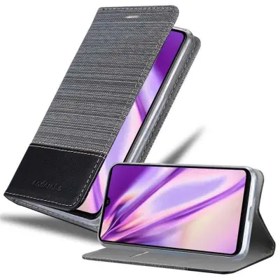 CADORABO Ohišje, združljiv s Huawei v sivi črni barvi - zaščitni pokrov z magnetnim zapiranjem, stoječo funkcijo in režo za kartico