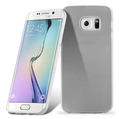 CADORABO Ohišje, združljiv s Samsungom v Srebrni - zaščitni pokrov, narejen iz fleksibilnega silikona TPU v brušenem dizajnu