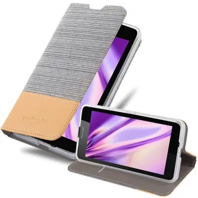 CADORABO Ohišje, združljiv z Nokia v svetlo sivo rjavi barvi - zaščitni pokrov z magnetnim zapiranjem, stoječo funkcijo in režo za kartico