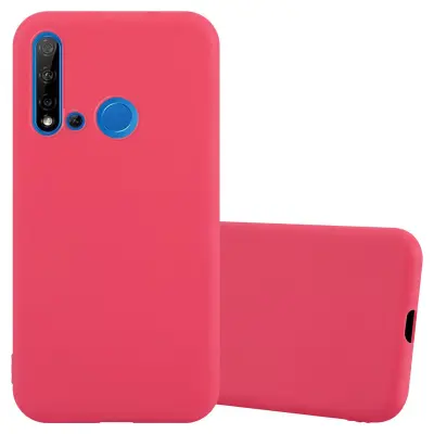 Cadorabo Case, združljiv s Huawei v Candy Red - Zaščitni pokrov, narejen iz fleksibilnega silikona TPU