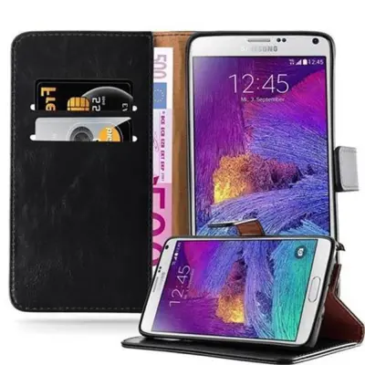 Cadorabo Case, združljiv s Samsungom v grafitni črni barvi - zaščitni pokrov z magnetnim zapiranjem, stoječo funkcijo in režo za kartico