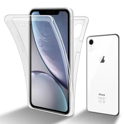 CADORABO Appleom v prozorni - 360 ° Zaščitni pokrov celotnega telesa - zaščita spredaj in hrbta, vsestranska zaščita z zaščitnim zaslonom