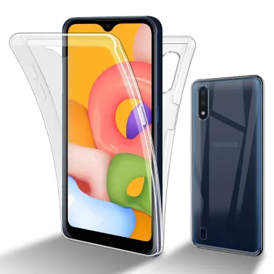 CADORABO Samsung v prozorni - 360 -° zaščitni pokrov celotnega telesa - zaščita pred sprednjim in hrbtom, vsestransko zaščito z zaščitnikom zaslona