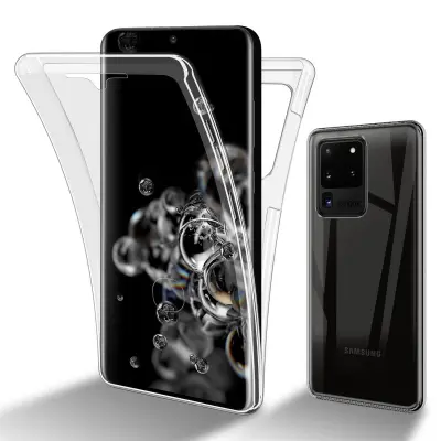 CADORABO Samsung v prozorni - 360 -° zaščitni pokrov celotnega telesa - zaščita pred sprednjim in hrbtom, vsestransko zaščito z zaščitnikom zaslona