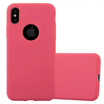 CADORABO Ohišje, združljiv z Apple v Candy Red - Zaščitni pokrov iz fleksibilnega silikona TPU