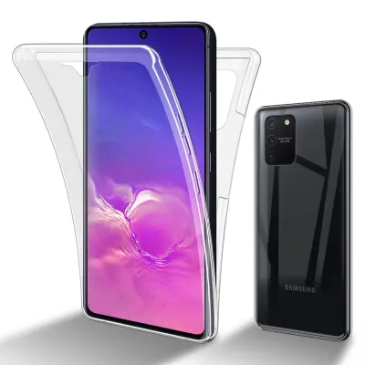 CADORABO Samsung v prozorni - 360 -° zaščitni pokrov celotnega telesa - zaščita pred sprednjim in hrbtom, vsestransko zaščito z zaščitnikom zaslona