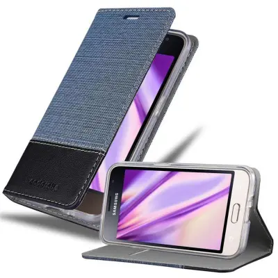 CADORABO Ohišje, združljiv s Samsungom v temno modri barvi - zaščitni pokrov z magnetnim zapiranjem, stoječo funkcijo in režo za kartico