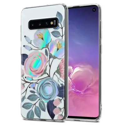 Cadorabo Case, združljiv s Samsungom s peonies Flowers - zaščitni pokrov iz silikona TPU s cvetličnim vzorcem