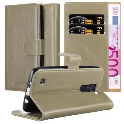 CADORABO Ohišje, združljiv z LG v Capuccino Brown - zaščitni pokrov z magnetnim zapiranjem, stoječo funkcijo in režo za kartico