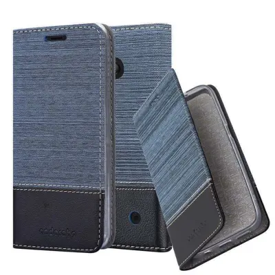 Cadorabo Case, združljiv z Nokia v temno modri črni barvi - zaščitni pokrov z magnetnim zapiranjem, stoječo funkcijo in režo za kartico