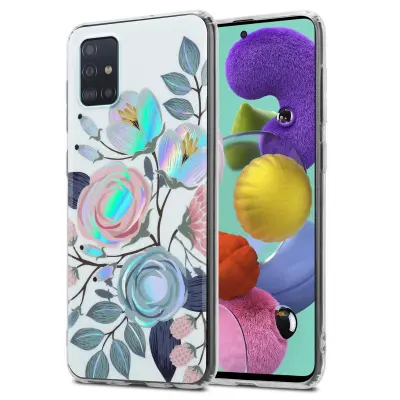 Cadorabo Case, združljiv s Samsungom s peonies Flowers - zaščitni pokrov iz silikona TPU s cvetličnim vzorcem