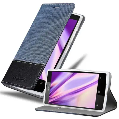Cadorabo Case, združljiv z Nokia v temno modri črni barvi - zaščitni pokrov z magnetnim zapiranjem, stoječo funkcijo in režo za kartico