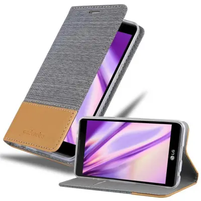 CADORABO Ohišje, združljiv z LG v svetlo sivo rjavi barvi - zaščitni pokrov z magnetnim zapiranjem, stoječo funkcijo in režo za kartico