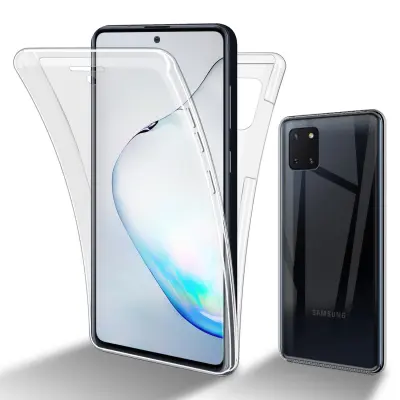 CADORABO Samsung v prozorni - 360 -° zaščitni pokrov celotnega telesa - zaščita pred sprednjim in hrbtom, vsestransko zaščito z zaščitnikom zaslona