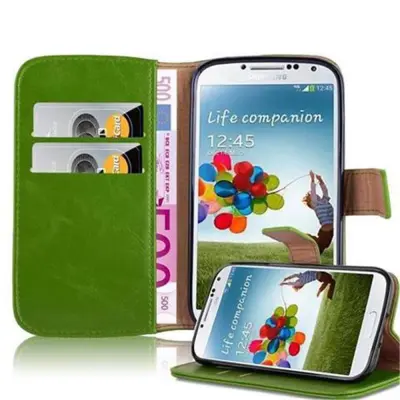 Cadorabo Case, združljiv s Samsungom v travniku Green - zaščitni pokrov z magnetnim zapiranjem, stoječo funkcijo in režo za kartico