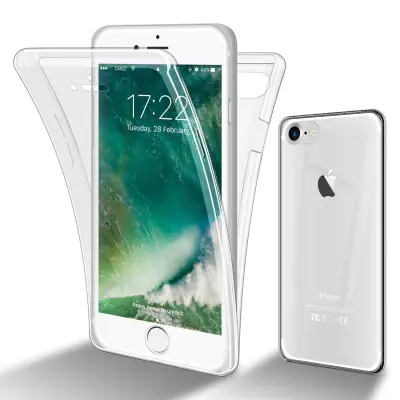 CADORABO Appleom v prozorni - 360 ° Zaščitni pokrov celotnega telesa - zaščita spredaj in hrbta, vsestranska zaščita z zaščitnim zaslonom